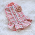 Fragrant Wind Plaid Cotton Pet Dog Winter Dress